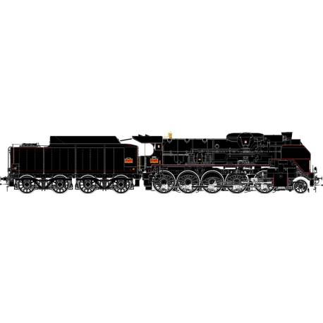 H0 41205DSF – 1-150 P 86 tender 34 P 404 – SNCF – Chaumont Ep 3