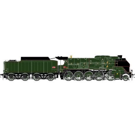 H0 41207DSF – 150 P 13 tender 34 P 405 locomotive préservée