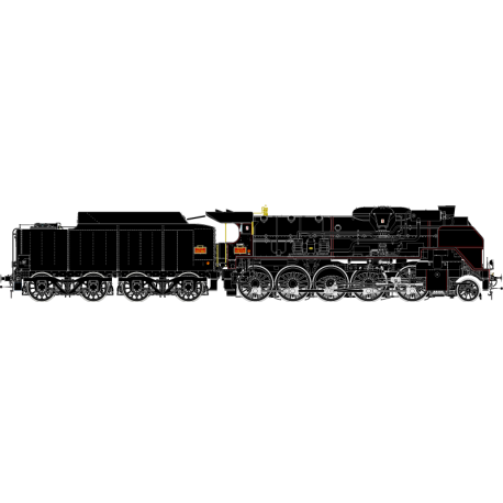 H0 41205 – 1-150 P 86 tender 34 P 404 – SNCF – Chaumont Ep 3au Ep 3