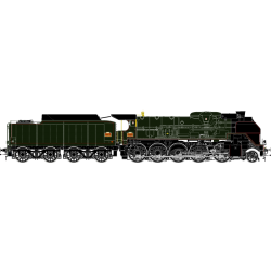 H0 41208 - 2-150 P 104 tender 34 P 50 - SNCF - Somain Ep3