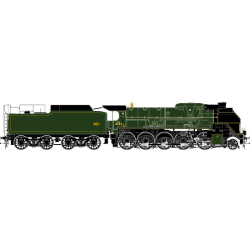 H0 41202ACDS – 2-150 B 8 tender 36 A 9 – SNCF – Béthune Ep 3
