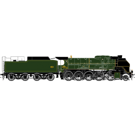 H0 41202DSF – 2-150 B 8 tender 36 A 9 – SNCF – Béthune Ep 3